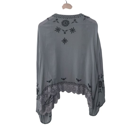 NWOT Free People Women's Blue Floral Cardigan Size XS - Picture 2 of 3